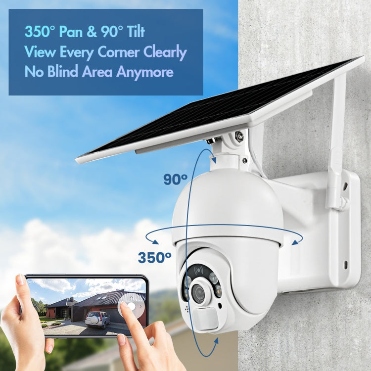 T22 1080P Full HD Solar Powered 4G Network EU Version Camera, Support PIR Alarm, Night Vision, Two Way Audio, TF Card by bashfashion
