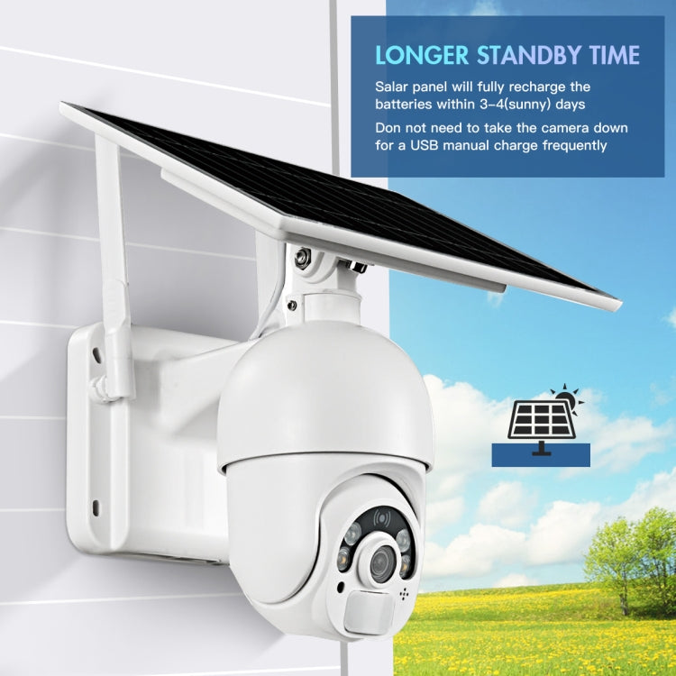 T22 1080P Full HD Solar Powered WiFi Camera, Support PIR Alarm, Night Vision, Two Way Audio, TF Card by bashfashion