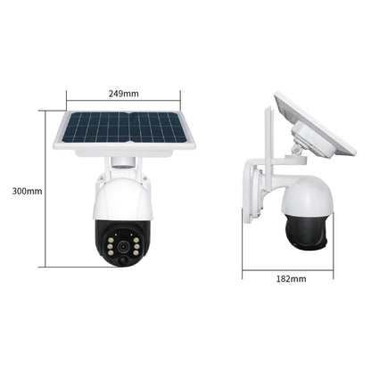 T23 2288 x 1288P Full HD Solar Powered WiFi Camera, Support PIR Alarm, Night Vision, Two Way Audio, TF Card by bashfashion