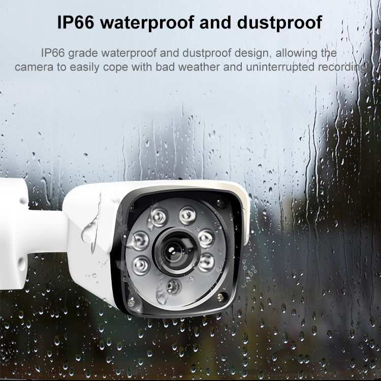 633H2 / A 1080P 3.6mm Lens CCTV DVR Surveillance System IP66 Weatherproof Indoor Security Bullet Camera with 6 LED Array, Support Night Vision(White) by bashfashion