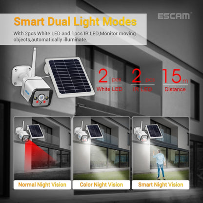 ESCAM QF320 HD 1080P 4G Solar Panel IP Camera, Support Night Vision & TF Card & PIR Motion Detection & Two Way Audio by ESCAM