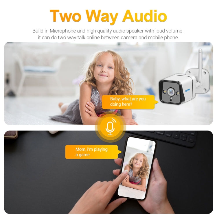 ESCAM QF320 HD 1080P 4G Solar Panel IP Camera, Support Night Vision & TF Card & PIR Motion Detection & Two Way Audio by ESCAM