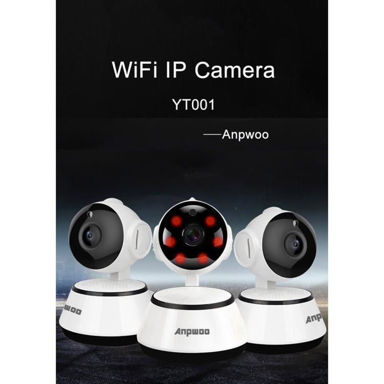Anpwoo YT001 720P HD WiFi IP Camera with 6 PCS Infrared LEDs, Support Motion Detection & Night Vision & TF Card(Max 64GB) by Anpwoo