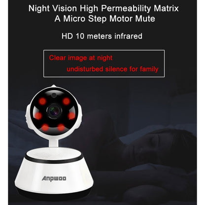 Anpwoo YT001 720P HD WiFi IP Camera with 6 PCS Infrared LEDs, Support Motion Detection & Night Vision & TF Card(Max 64GB) by Anpwoo
