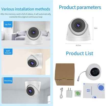 A5 Smart Conch WiFi Camera 1080P HD Night Vision IP Camera (US Plug) by bashfashion