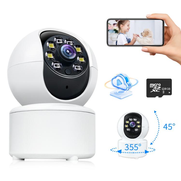 A10 Mini 360 PTZ WiFi Surveillance Camera Smart Home IP Camera Night Vision Baby Monitor (White) by bashfashion