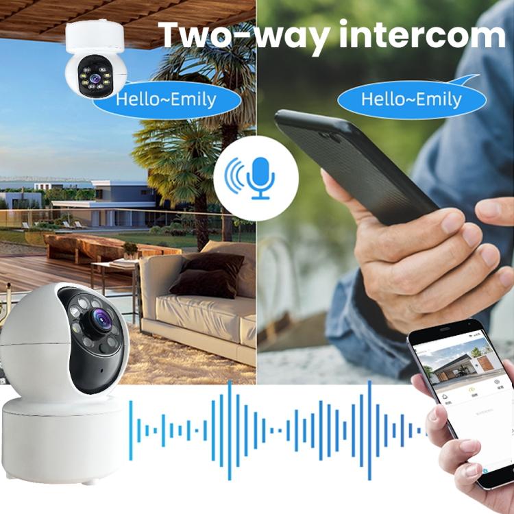 A10 Mini 360 PTZ WiFi Surveillance Camera Smart Home IP Camera Night Vision Baby Monitor (White) by bashfashion