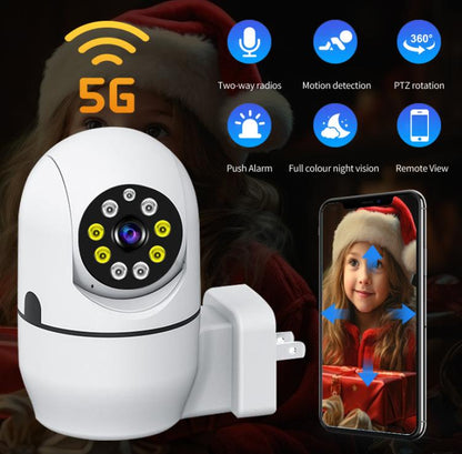 A11 WiFi Smart Home PTZ Webcam IP Camera Night Vision Monitor (EU Plug) by bashfashion
