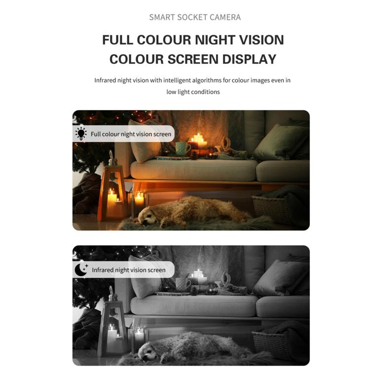 A11 WiFi Smart Home PTZ Webcam IP Camera Night Vision Monitor (US Plug) by bashfashion