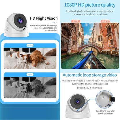 A5 Smart Conch WiFi Camera 1080P HD Night Vision IP Camera, USB Power-in (White) by bashfashion