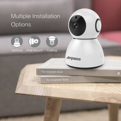 Anpwoo Snowman 1080P HD WiFi IP Camera, Support Motion Detection & Infrared Night Vision & TF Card(Max 64GB)(White) by Anpwoo