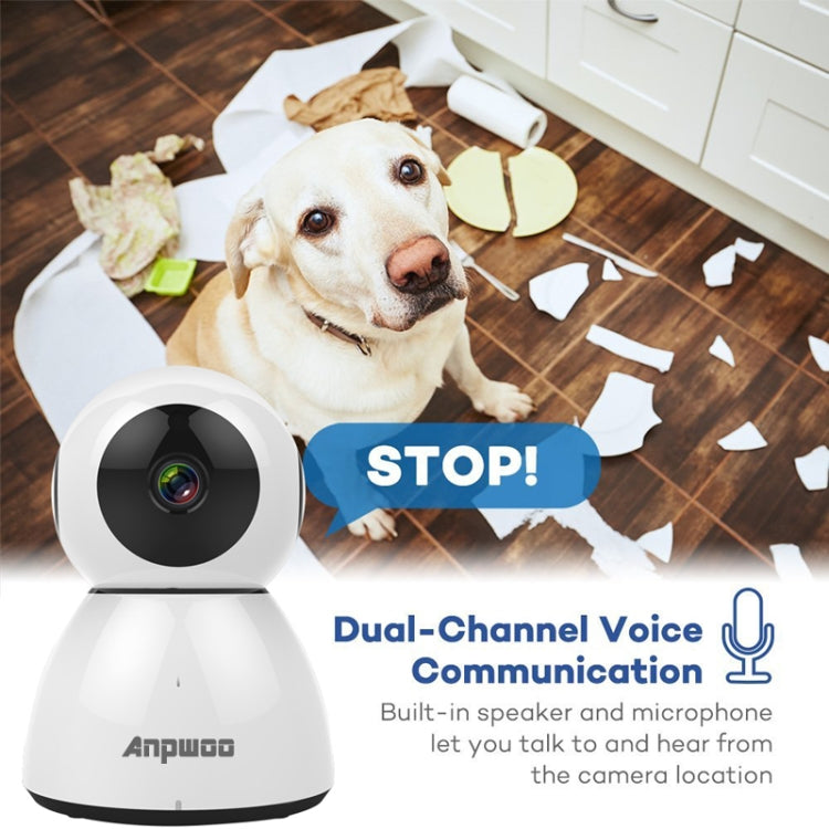 Anpwoo Snowman 1080P HD WiFi IP Camera, Support Motion Detection & Infrared Night Vision & TF Card(Max 64GB)(White) by Anpwoo