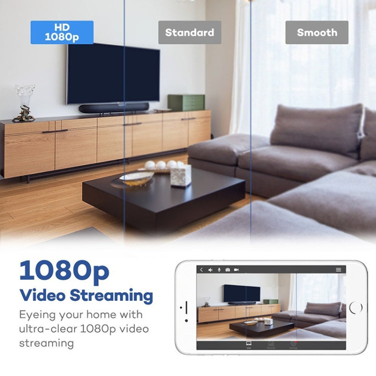 Anpwoo Snowman 1080P HD WiFi IP Camera, Support Motion Detection & Infrared Night Vision & TF Card(Max 64GB)(White) by Anpwoo