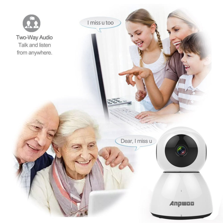 Anpwoo Snowman 1080P HD WiFi IP Camera, Support Motion Detection & Infrared Night Vision & TF Card(Max 64GB)(White) by Anpwoo