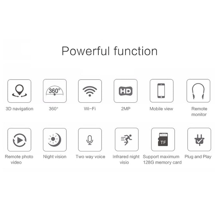 Anpwoo Hercules GM8135+SC2145 1080P HD WiFi IP Camera, Support Motion Detection & Infrared Night Vision & TF Card(Max 128GB)(White) by Anpwoo