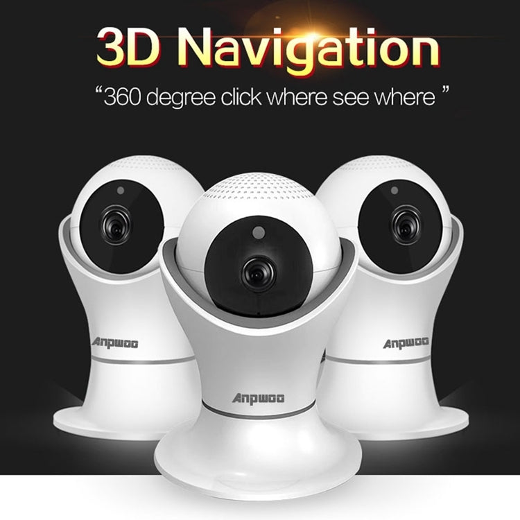 Anpwoo Hercules GM8135+SC2145 1080P HD WiFi IP Camera, Support Motion Detection & Infrared Night Vision & TF Card(Max 128GB)(White) by Anpwoo