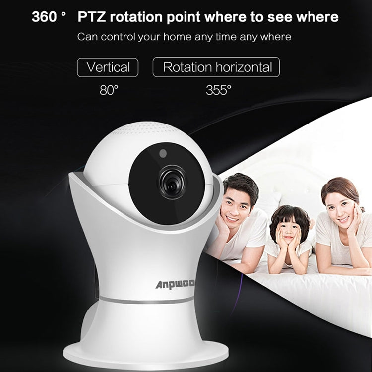 Anpwoo Hercules GM8135+SC2145 1080P HD WiFi IP Camera, Support Motion Detection & Infrared Night Vision & TF Card(Max 128GB)(White) by Anpwoo