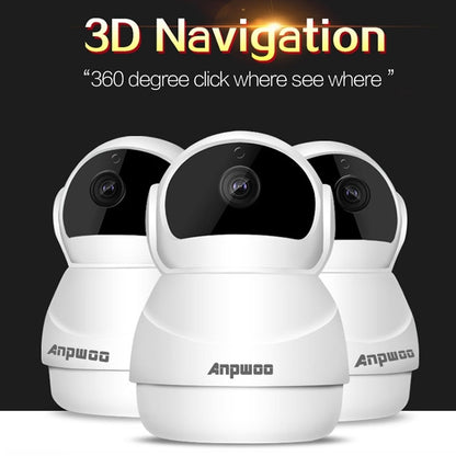 Anpwoo Warrior GM8135+SC2145 1080P HD WiFi IP Camera, Support Motion Detection & Infrared Night Vision & TF Card(Max 128GB)(White) by Anpwoo