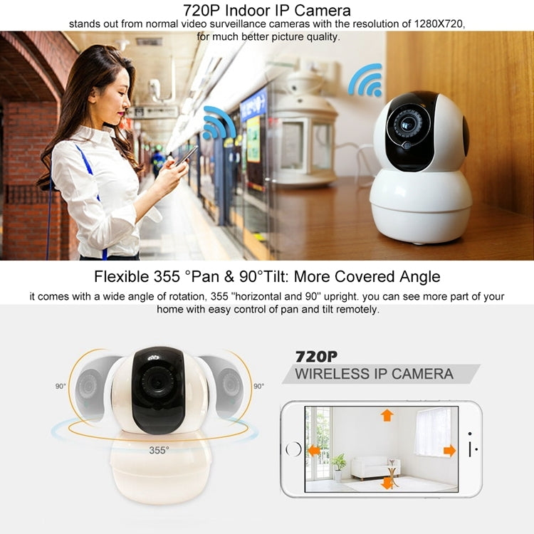 Anpwoo YT006 720P HD WiFi IP Camera, Support Motion Detection & Infrared Night Vision & SD Card(Max 32GB)(White) by Anpwoo