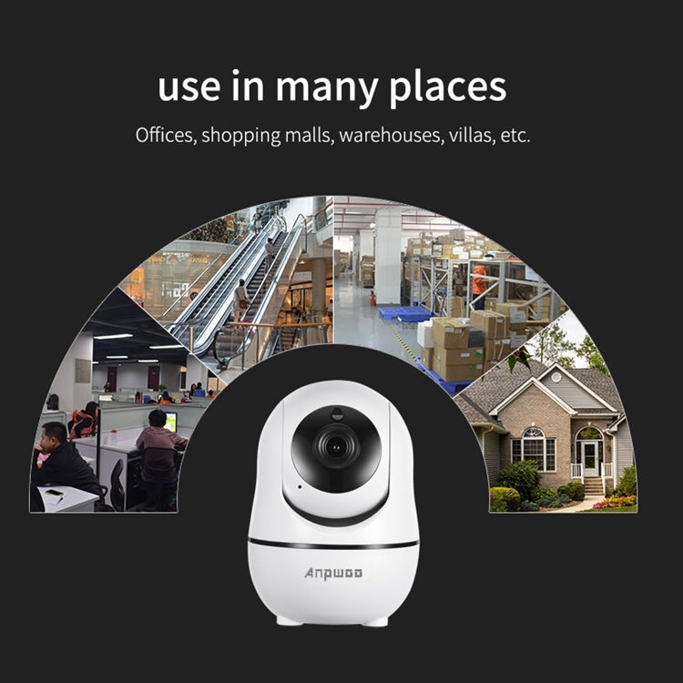 Anpwoo YT008 720P HD WiFi IP Camera, Support Motion Detection & Infrared Night Vision & SD Card(Max 32GB)(White) by Anpwoo