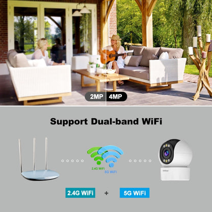 SriHome SH046 4.0 Million Pixels FHD Low Power Consumption Wireless Home Security Camera System (EU Plug) by SriHome