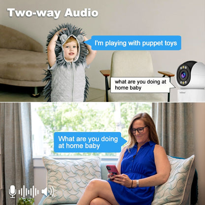 SriHome SH046 4.0 Million Pixels FHD Low Power Consumption Wireless Home Security Camera System (EU Plug) by SriHome