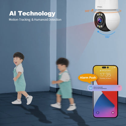 SriHome SH046 4.0 Million Pixels FHD Low Power Consumption Wireless Home Security Camera System (AU Plug) by SriHome