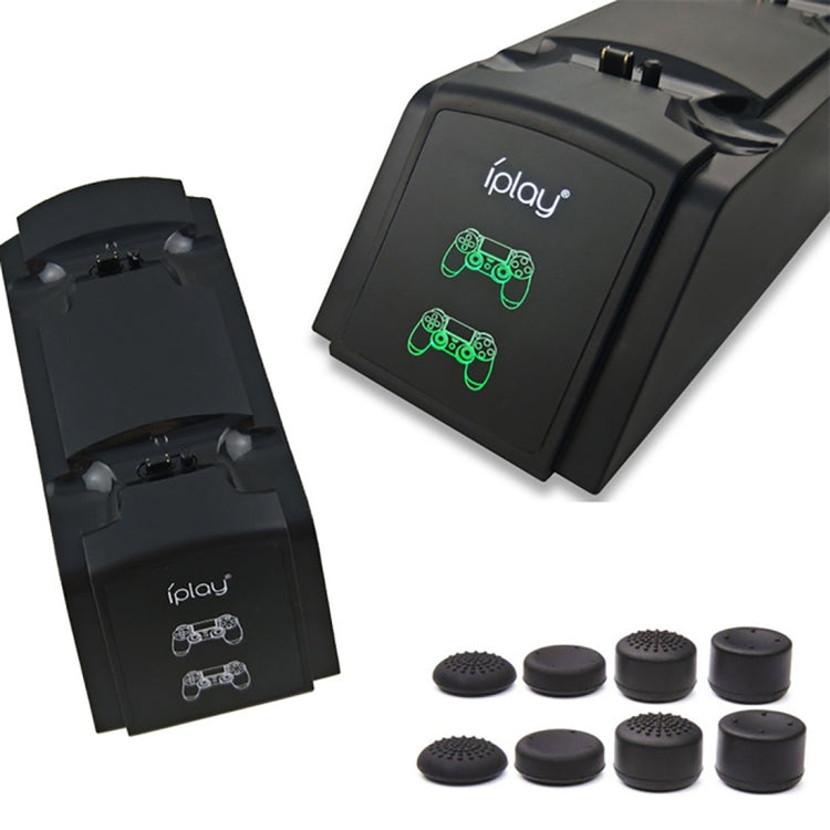 iplay Dual Port Charging Dock Station Stand / Controller Charging Stand for For Sony Playstation 4 PS4 & Slim PS4 Pro with LED Display Indicator Screen(Black) by iplay