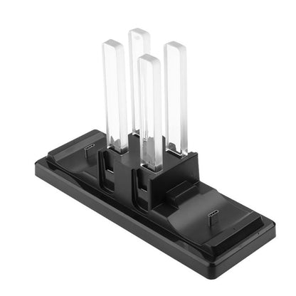 6 in 1 USB Charging Dock Station Stand / Controller Support Charger with LED Indication for Nintend Switch & Joy-Con & Pro Controller(Black) by bashfashion