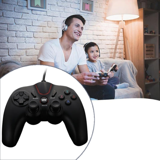 Wired Game Controller Gamepad Handle for PS3 / Compute(Black) by bashfashion
