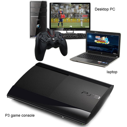 Wired Game Controller Gamepad Handle for PS3 / Compute(Black) by bashfashion