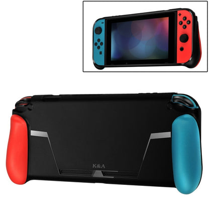 TPU Shell Handle Grip with Game Card Slot Anti-Shock Cover Silicone Case for Nintendo Switch, with Logo by bashfashion
