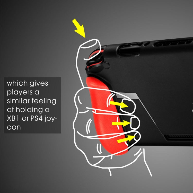 TPU Shell Handle Grip with Game Card Slot Anti-Shock Cover Silicone Case for Nintendo Switch, with Logo by bashfashion