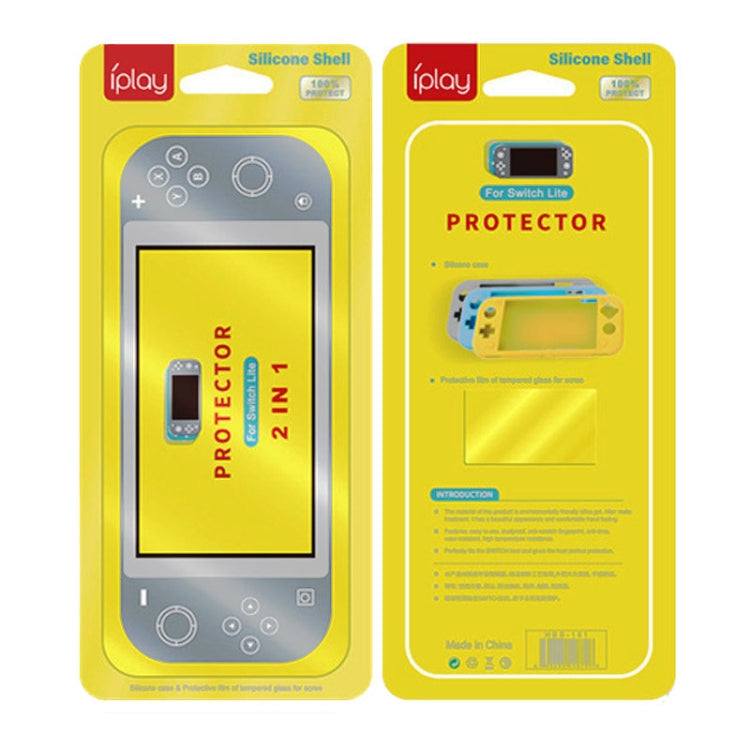 IPLAY Game Host Silicone Full Coverage Protective Case with Screen Protector for Switch Lite(Transparent) by iplay