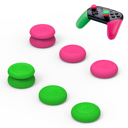 Left + Right Gamepad Rocker Cap Button Cover for NS Pro / PS4(Green+Red) by bashfashion