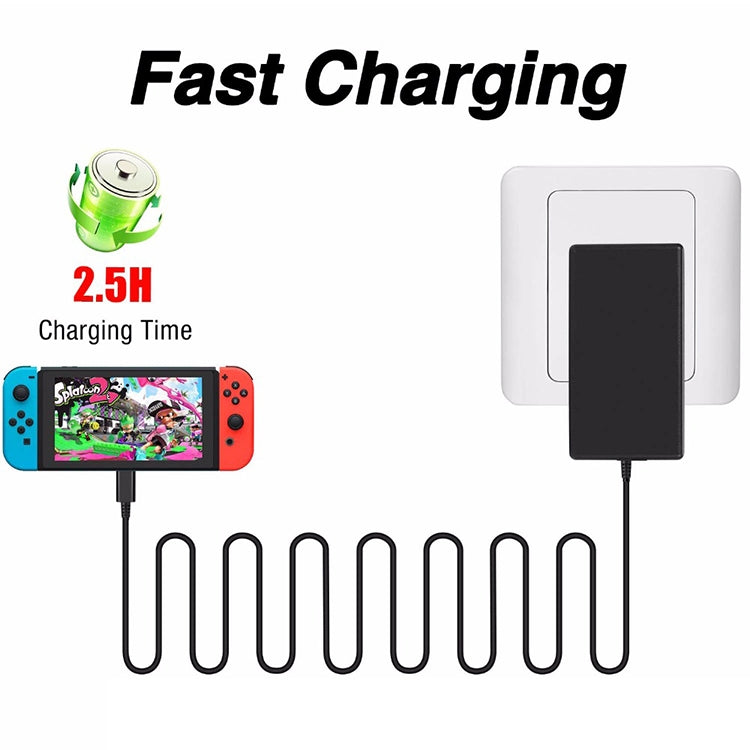 AC Adapter Charger for Nintend Switch, US Plug by bashfashion
