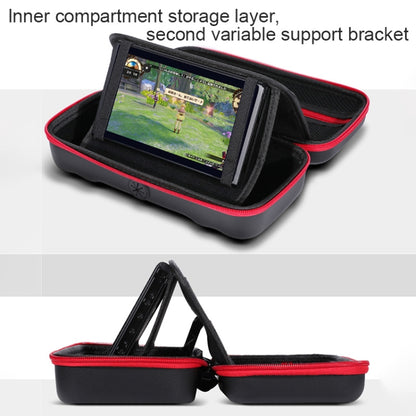 Portable EVA Storage Bag Protective Case Handbag with Holder Function for Nintendo Switch Console, Size: 26x12.5x7cm(Black Red) by bashfashion