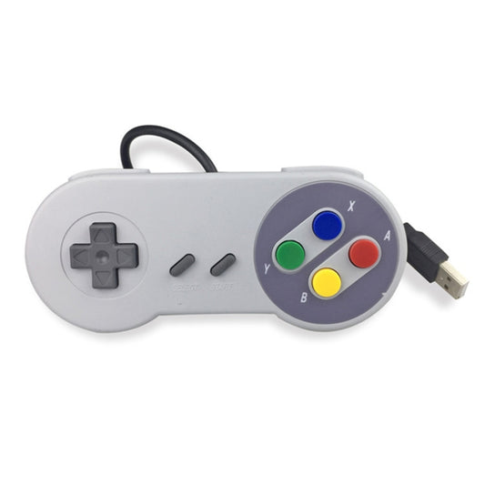 USB Interface Mixed Color Computer Wired Game Handle Controller by bashfashion