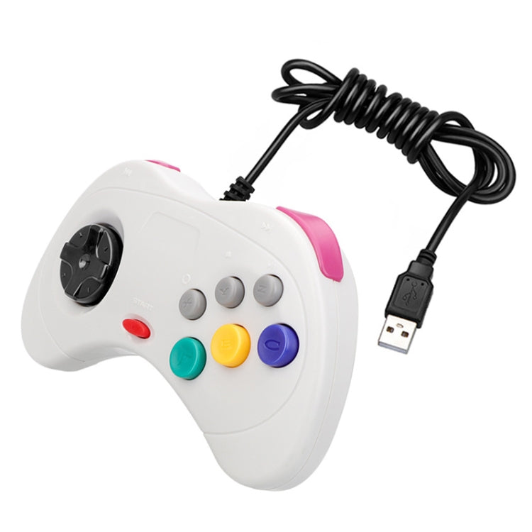 USB Computer Game Handle Controller for Sega Saturn(White) by bashfashion