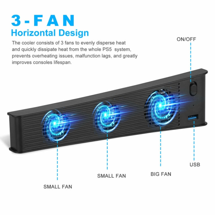 KJH P5-009 Console Cooling Fan For PS5(White) by bashfashion