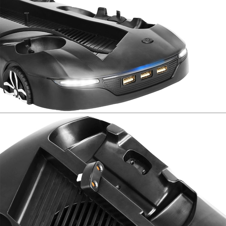 Multi-function Host Machine Dissipate Heat Charging Base Holder for PS4 Pro / Slim(White) by bashfashion