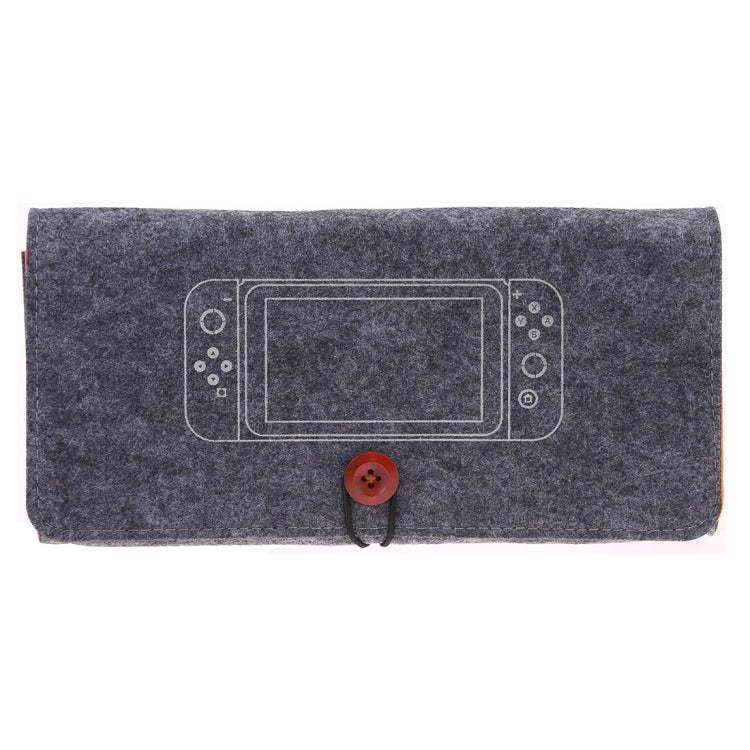 Portable Soft Felt Handbag Storage Protective Bag for Nintendo Switch(Dark Gray) by bashfashion