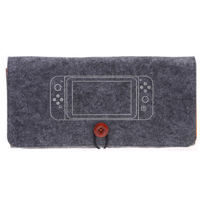 Portable Soft Felt Handbag Storage Protective Bag for Nintendo Switch(Dark Gray) by bashfashion