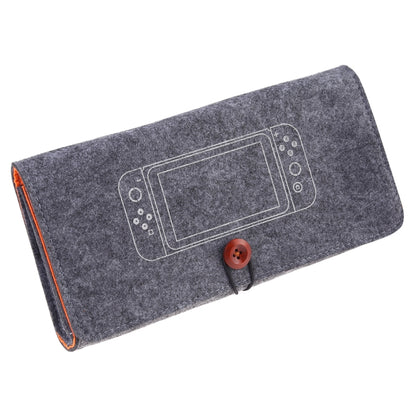 Portable Soft Felt Handbag Storage Protective Bag for Nintendo Switch(Dark Gray) by bashfashion