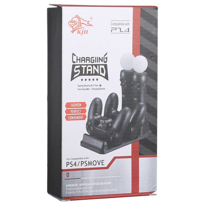 4 in 1 Charger USB Charging Dock Station Stand with LED Indicator for Playstation PS4 Controller & PS Move Controller by bashfashion