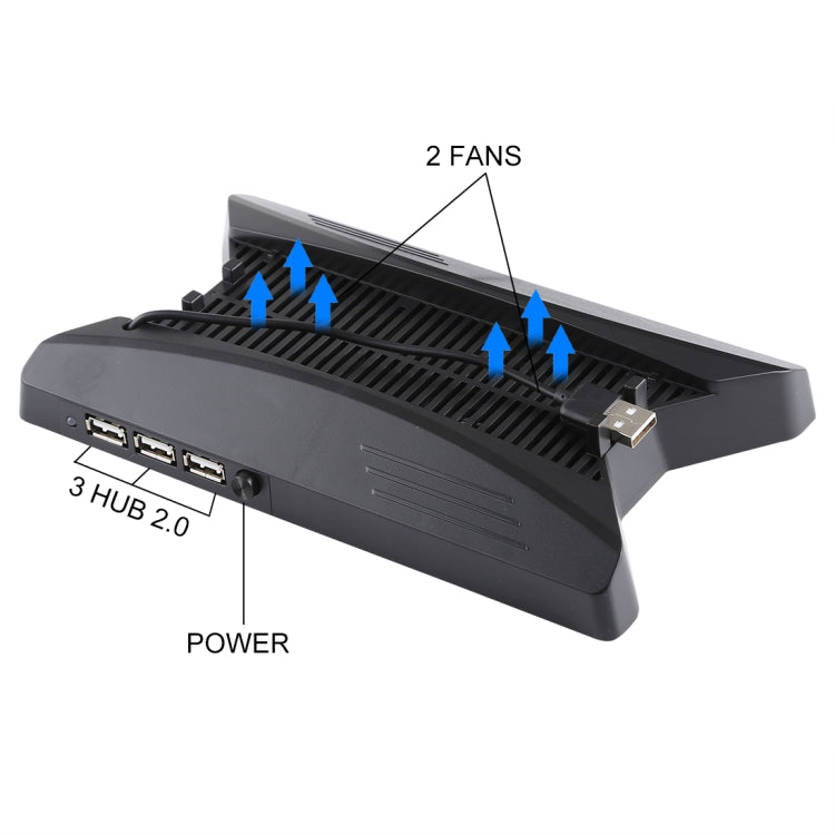 3 in 1 Charger Charging Dock Station Stand + Cooling Fans + 3 USB HUBs for Playstation PS4 Pro by bashfashion