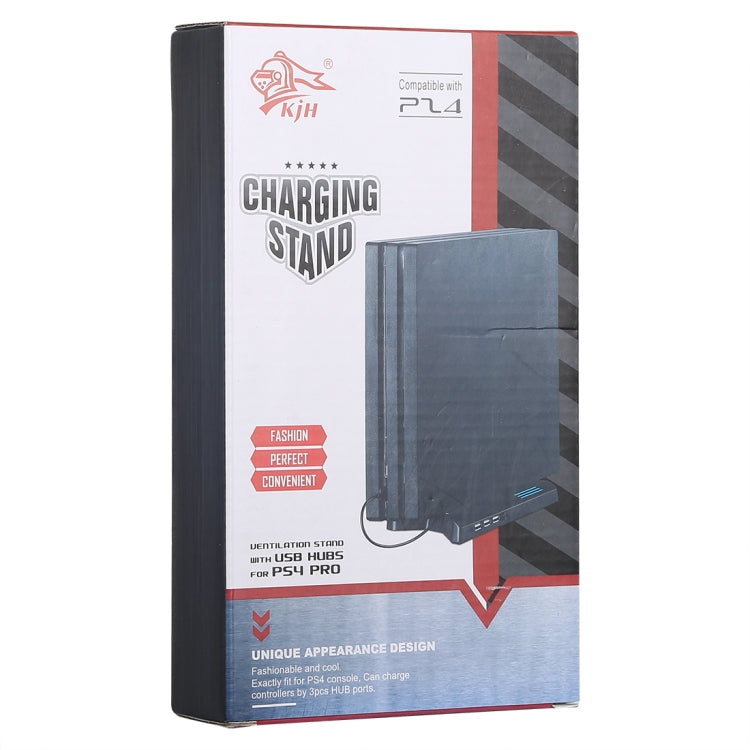 3 in 1 Charger Charging Dock Station Stand + Cooling Fans + 3 USB HUBs for Playstation PS4 Pro by bashfashion