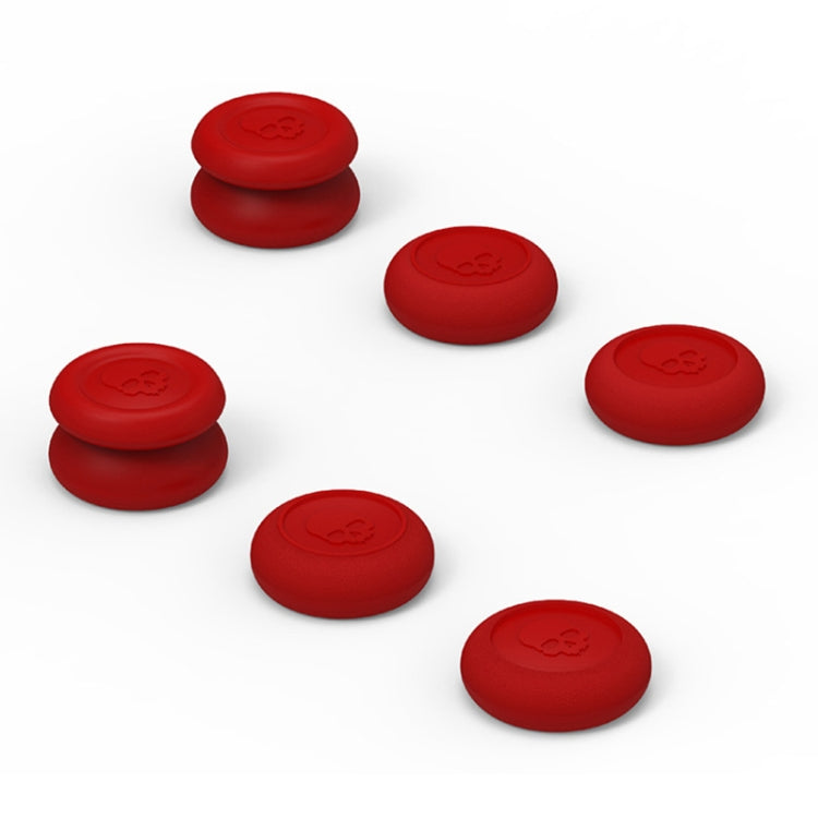 Skull&Co Pro / PS4 Gamepad Rocker Cap Button Cover Thumb Grip Set for Nintendo Switch / Switch Lite / JOYCON(Red) by bashfashion