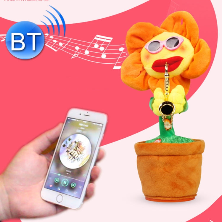 Sunflower Sax Style Bluetooth Plush Children Adult Toy ,Support USB Charging & Battery(Orange) by bashfashion