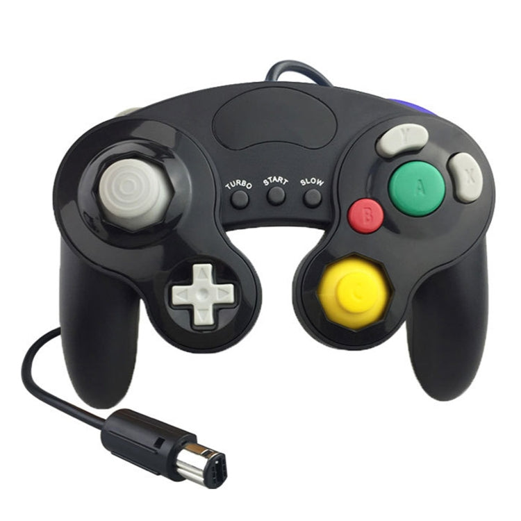 Three-point Decorative Strip Wired Game Handle Controller for Nintendo NGC(Black) by bashfashion